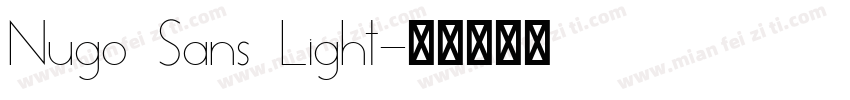 Nugo Sans Light字体转换